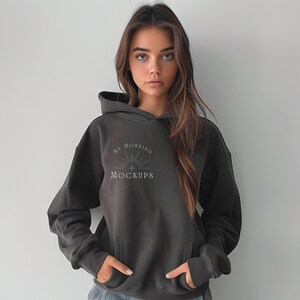 Gildan 18500 Mockup Hoodie Mockup Charcoal Gildan 18500 Mockup Grey 18500 Hoodie Mockup Gildan 18500 Charcoal Mock-up For Print on Demand