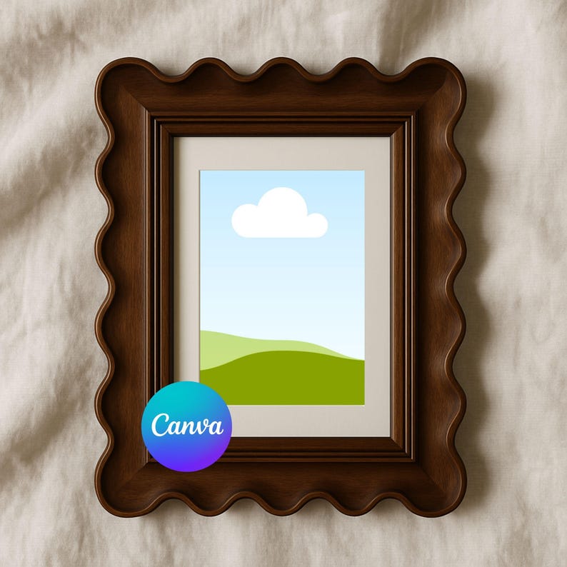 Horizontal 8X10 Frame Mockup with Canva Template: Drag & Drop Frame image 4