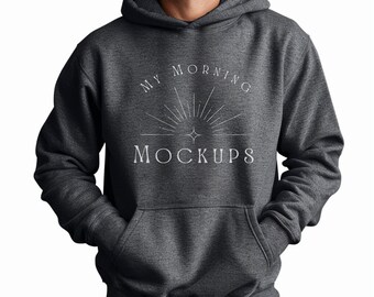 Gildan 18500 Mockup Hoodie Mockup for Print on Demand - Dark