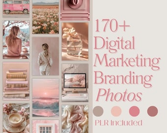 Blush Pink Stock Photos: Faceless Instagram Reels, MRR & PLR (PDF)