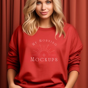 Gildan 18000 mockup G18000 MockUp Gildan 18000 Red Mockup G18000 Red Mock Up G 18000 Red Mock-Up Christmas Mockup Red Gildan 18000 Mockup