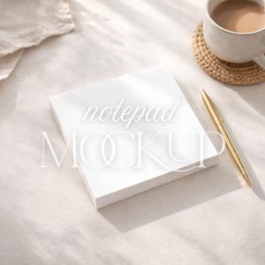 Notepad Mockup Canva Template: Drag & Drop Frame (PDF Download, 3000x3000 Pixels)