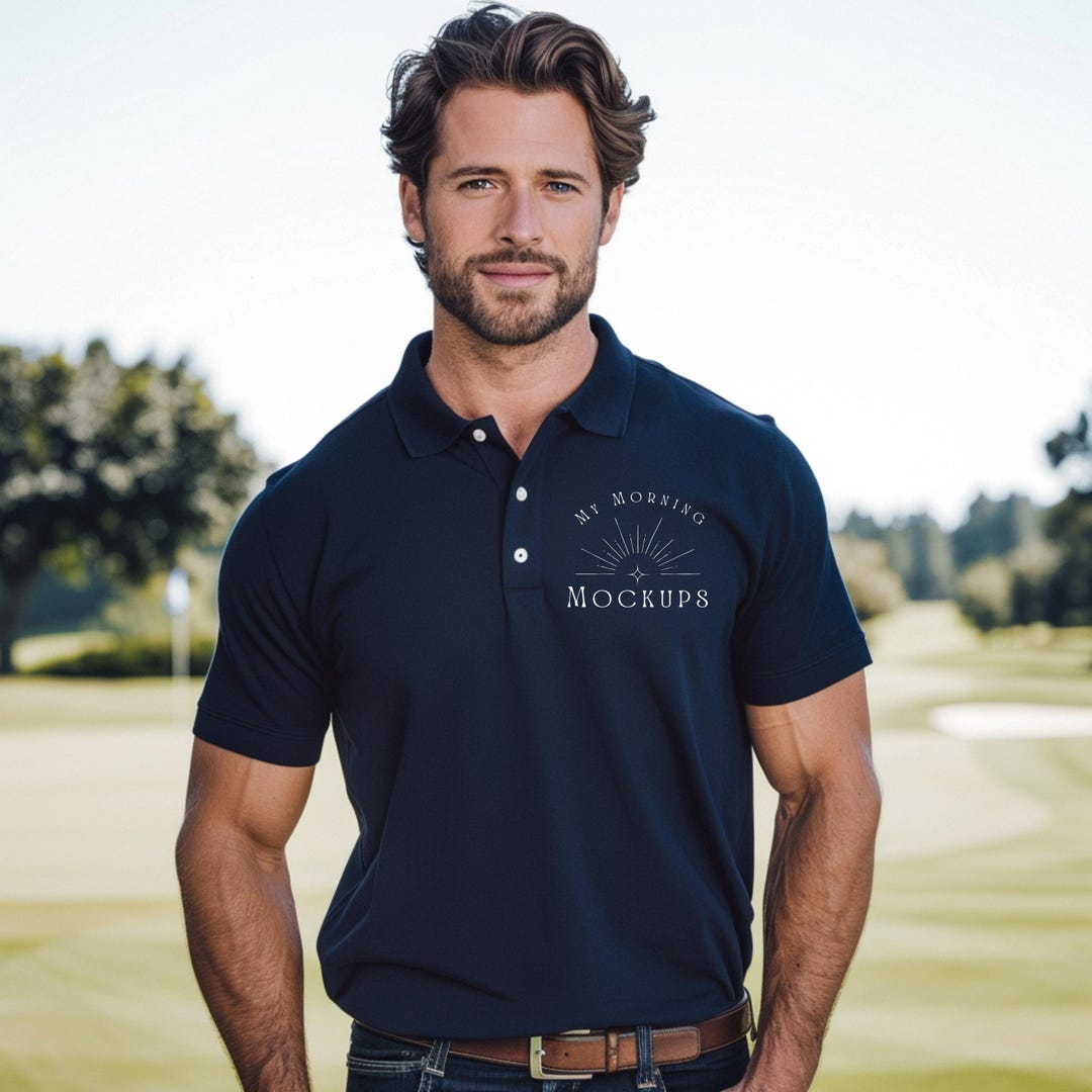 Navy Polo Mockup: JERZEES 443M Shirt Mockup (digital Download) - Etsy