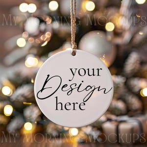 Ornament Mockup Christmas Ornament Mock-up Ceramic Ornament Mock Up White Ornament Mockup Print On Demand Round Ornament Christmas Mockups