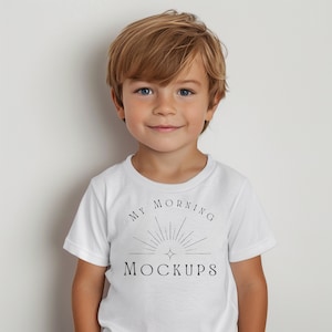 Gildan 5000B Mockup T-shirt Mockup Gildan 5000B White Mockup Youth Mockup White Shirt Mockups Kids 5000B Mockup Print On demand Shirt Mockup