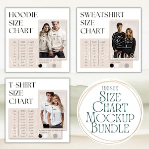 Size Chart Gildan 18000 Mockup Gildan 18500 Mockup Bella Canvas 3001 Mockup 18000 Size Chart 18500 Size Chart 3001 Size Chart Mock-up Bundle