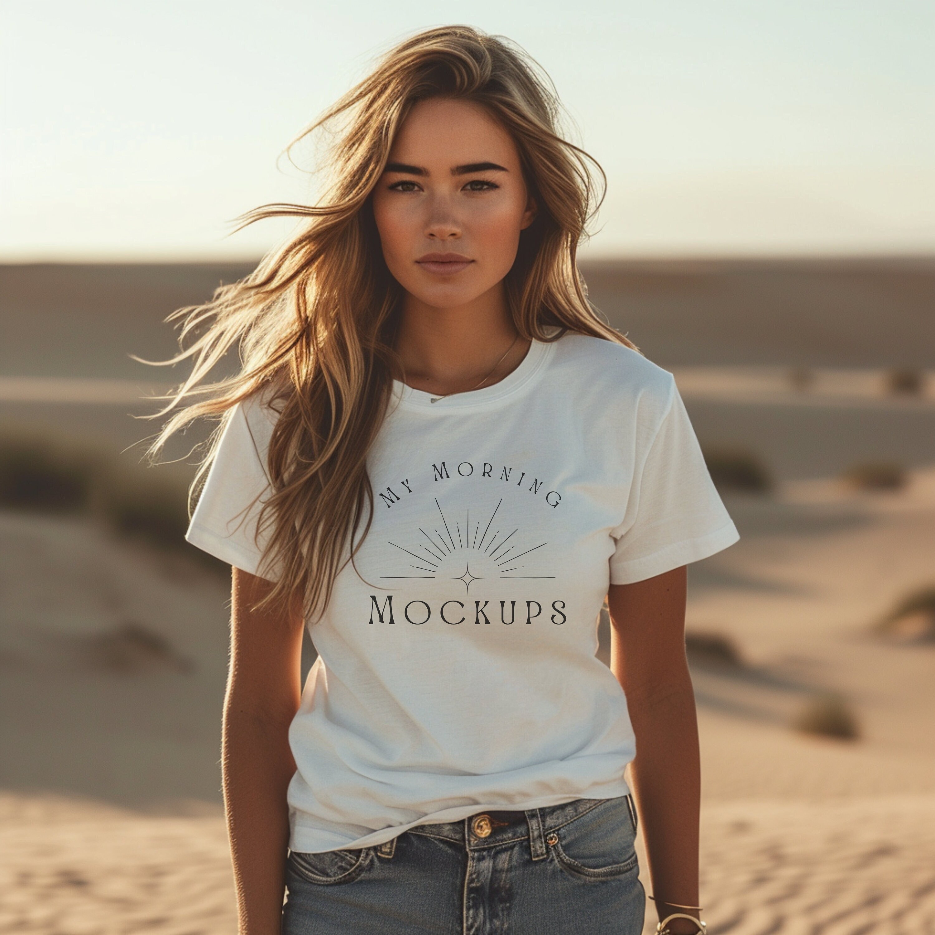 Bella Canvas 3001 Mockup T-Shirt Mockup White Bella Canvas 3001 Mockup Vintage White mockup White 3001 Mock-up White Boho T-shirt Mockup