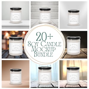 Soy Candle Mockup Bundle: 20+ Product Photo & Video Mockups (Digital Download) image 1