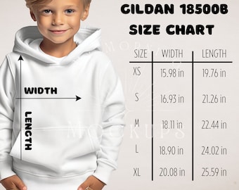 Gildan 18500B Size Chart 18500B Mockup Gildan 18500B Size Chart Gildan 18500 Mock-up Sweatshirt Mockup Youth Mockups Gildan 18500 Mock up