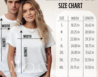 Comfort Colors 1717 Size Chart