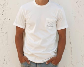 White Comfort Colors 6030 Pocket T-shirt Mockup (JPG Digital Download)