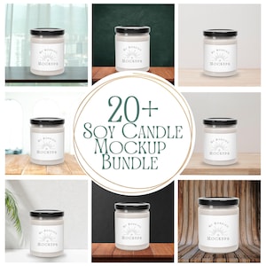 Soy Candle Mockup Bundle: 20+ Product Photo & Video Mockups (Digital Download) image 3