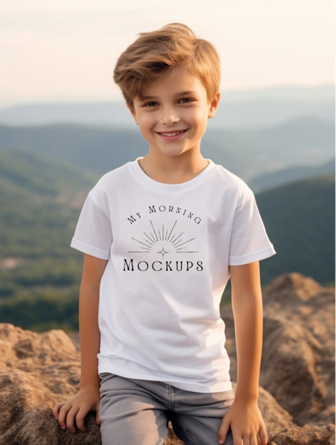 Youth Tshirt Mockup Kids Tshirt Mockup Gildon 5000B Etsy Australia