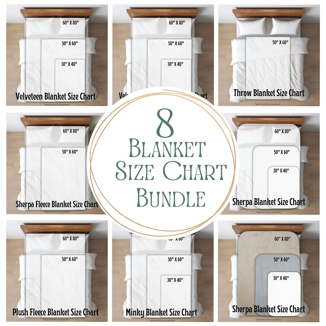 Blanket Mockup Blanket Size Chart Blanket Mock up Size Info Mockup Bundle Throw Blanket Mock up Velveteen Blanket Size Chart Minky Blanket Etsy