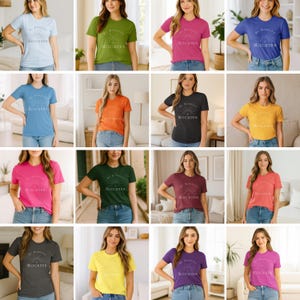Gildan 64000 Mockup Bundle: T-Shirt Mockups + Size Chart image 2