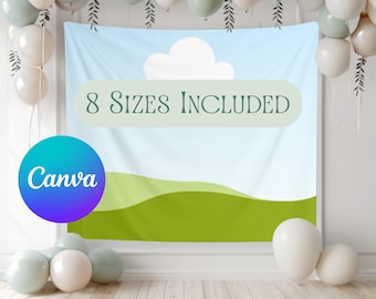 Tapestry Mockup Template: Canva Drag-and-Drop Banner Design (PDF Download)