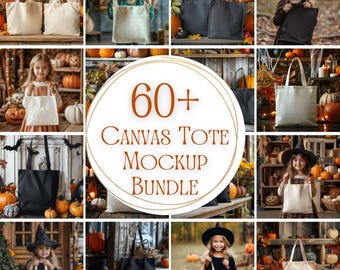 Pacote de Mockups de Sacolas de Halloween: Designs de Doces ou Travessuras (Download em PDF)