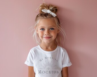 Gildan 5000B White T-Shirt Mockup: Youth & Kids (JPG File, 5000x5000 Pixels)