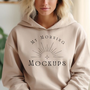 Hoodie Mockup Gildan 18500 Mock-up 18500 Sand Mockup Sand Hoodie Mock-up 18500 Mockup 18500 Mockups Gildan 18500 sand Hoodie Mockup bundle