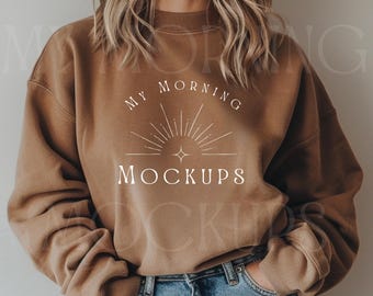 Espresso Comfort Colors 1466 Mockup Sweatshirt Mock up Comfort Colors 1466 Brown Sweatshirt Mock-up Crewneck 1566 Mockup Print on Demand