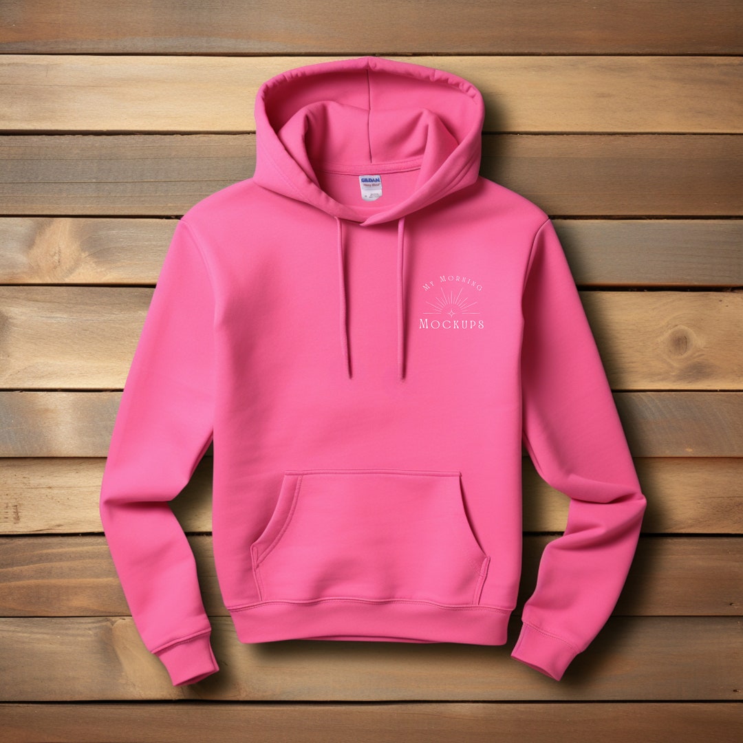 Gildan 18500 Mockup Pink Hoodie Mockup Gildan 18500 Safety Etsy