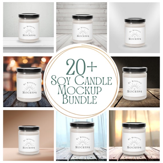 Soy Candle Mockup Bundle: 20+ Product Photo & Video Mockups (Digital Download)