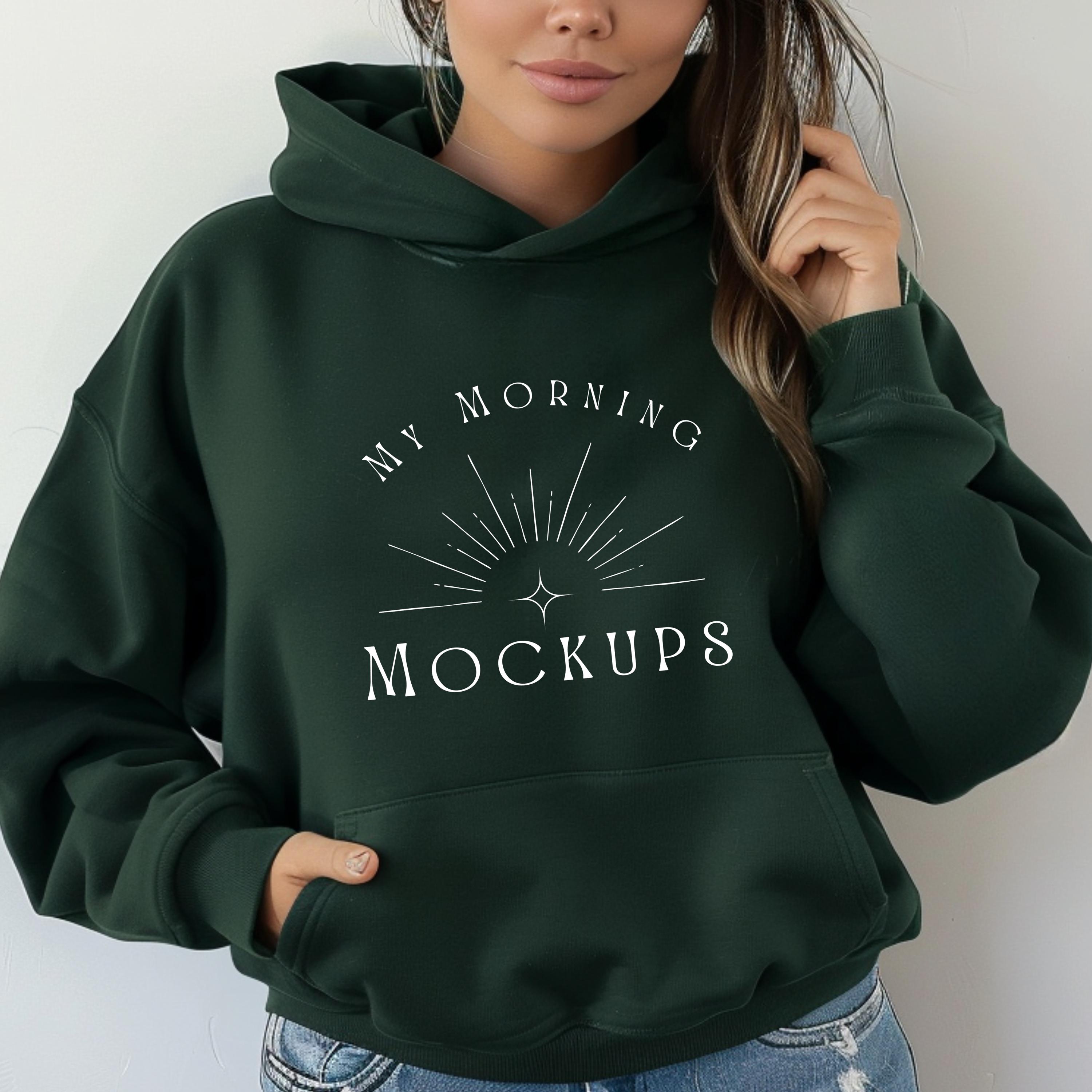 Gray Green Hoodie Etsy