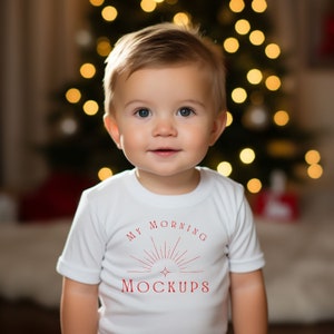 White Rabbit Skins 3321 Mockup Shirt Mockups Christmas Mock-up for Print on Demand Baby Mockup Toddler Mockups Shirt Mock Up