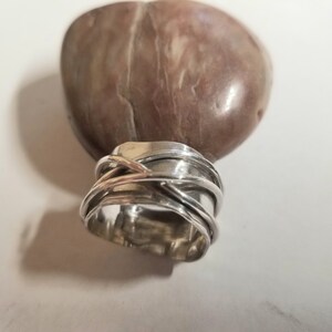 Free form funky sterling silver band