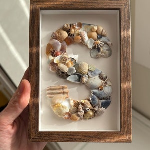 Personalized Seashell Letter Art - Framed Beach Decor - Etsy
