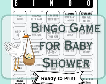 Bingo pour fête prénatale
