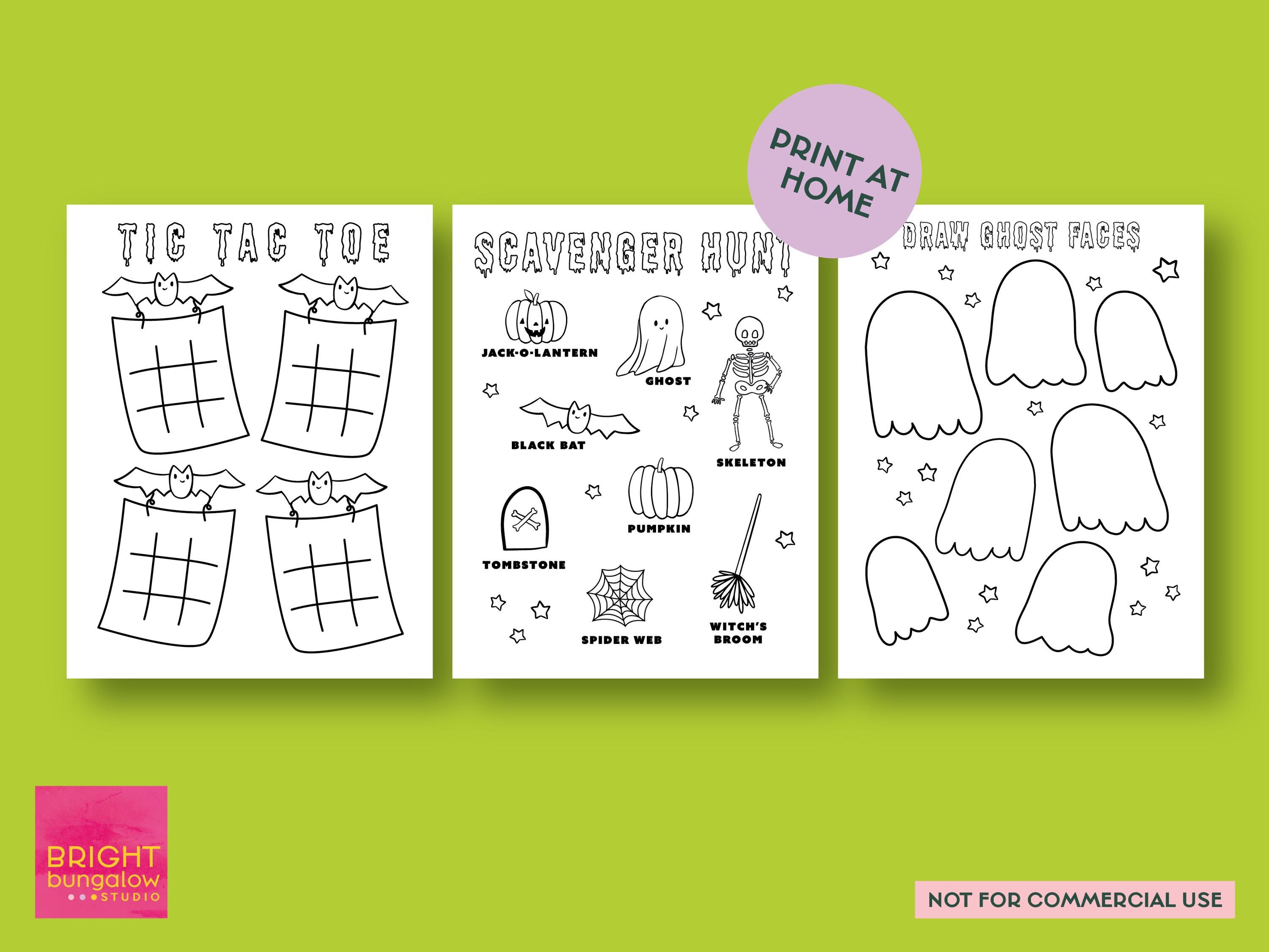 Printable Halloween Coloring & Activity Pages for Kids (digital ...