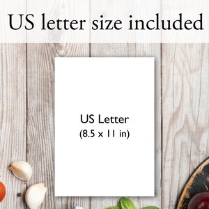 Cooking Conversion Chart Essential Kitchen Tool Letter Size Printable
