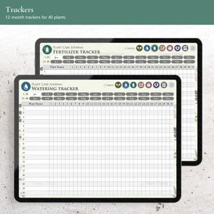 Digital Plant Care Journal for Goodnotes | 219-Page Hyperlinked Planner for 40 Plants | Green Design image 6