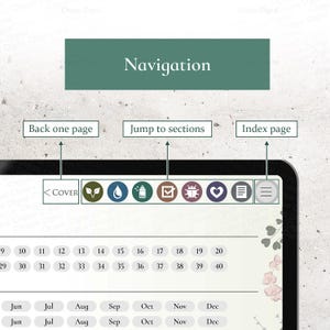 Digital Plant Care Journal for Goodnotes | 219-Page Hyperlinked Planner for 40 Plants | Green Design image 3
