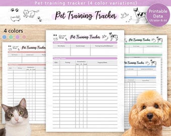 Registro de entrenamiento de mascotas imprimible: Registro de entrenamiento de perros y cachorros (PDF)