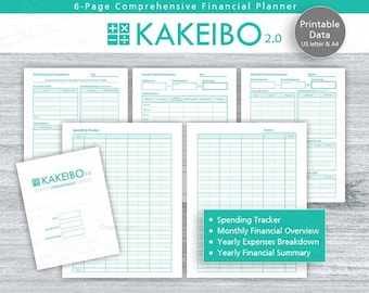 Kakeibo 2.0 Financial Planner: Budget & Expense Tracker (A4/Letter PDF)