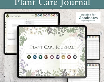 Digital Plant Care Journal for GoodNotes | Unnumbered & Flexible | 9 Templates + Cover (PDF)