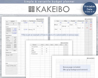 Kakeibo Budget Planner: Weekly & Daily Spending Tracker (A4/Letter PDF)