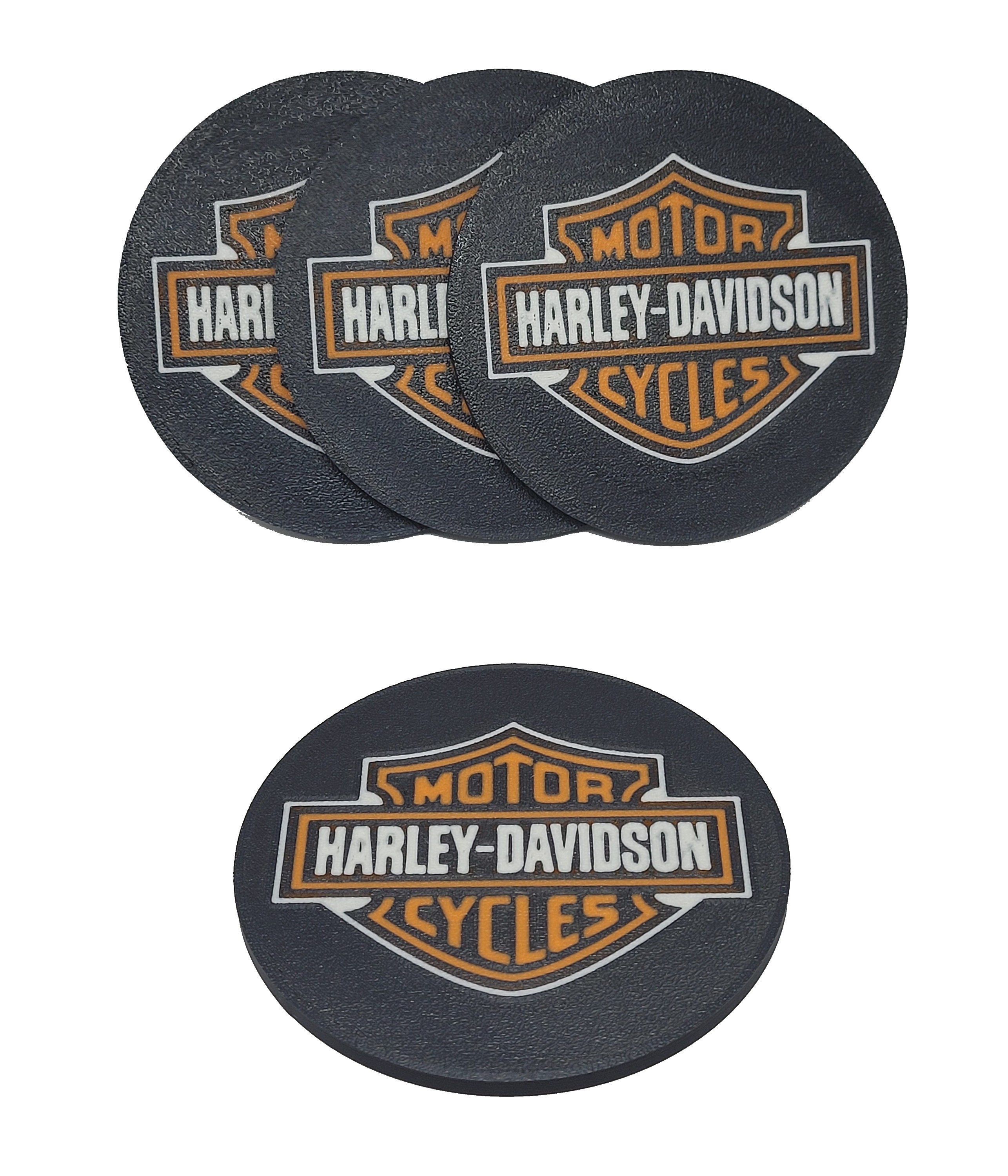 Harley Davidson Motorcycles Coasters set of 4 3D Printed Etsy