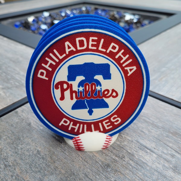 Philadelphia Phillies Coaster Set - 3D Printed - (Set of 4)