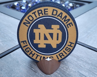 Notre Dame Fighting Irish Coaster Set - 3D Printed - (Set of 4)