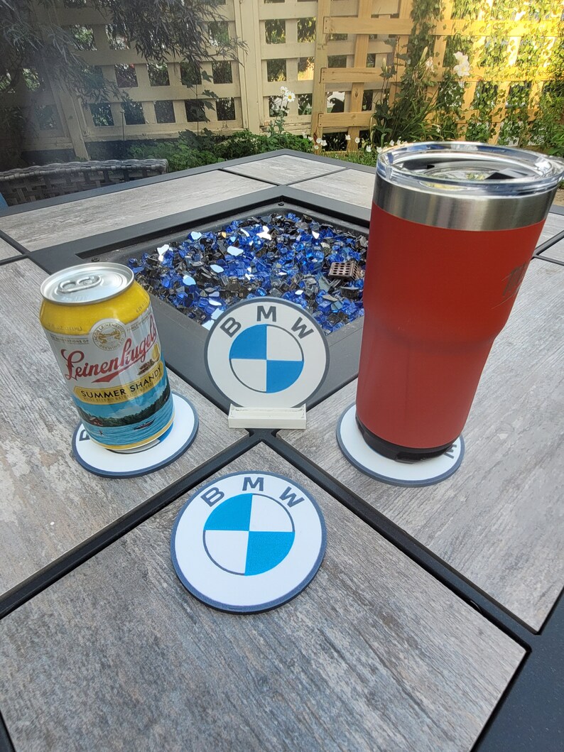 BMW Coasters set of 4 3D Printed Etsy