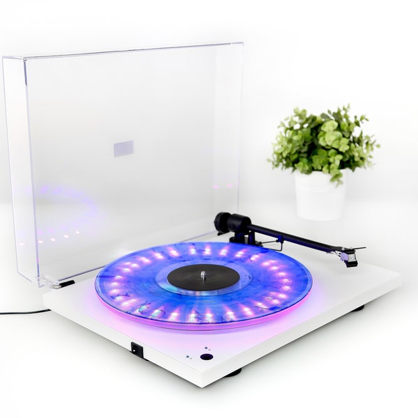 LED Turntable Kit by Vinyl Supply Co. - LED Light Enhancement Add-on Kit for Vinyl Record Turntables. - 13 Colors to Match Your Music