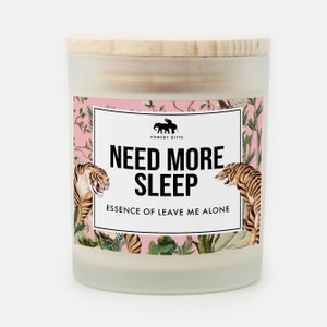 Candle Joke Scented Candle Funny Rude Candle Birthday Gift Candle Housewarming Gift Need more sleep candle Gift for friend Candle toilet