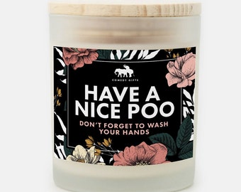 Candle Joke Scented Candle Funny Rude Candle Birthday Gift Candle Housewarming Gift Have a nice poo candle Gift for friend Candle toilet