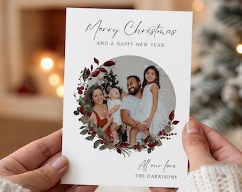 2025 Christmas Card, Editable Nordic Christmas, Modern Holiday Card, Holiday Photo Cards, Christmas Photo Card, Photo Card Family