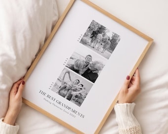Personalised Grandparents Gift, Custom Portrait Family Print, Personalized Photo Gift for Family, Our Family Print, Nanny and Grandad Gifts