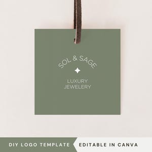 Editable Logo Design, DIY Circle Logo, Classy Logo Template, Modern Neutral Logo, Simple Logo, Instant Download, Jewellery Logo Design
