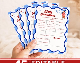 45+ She's Ready to Pop Baby Shower Games Bundle, Editable Canva Template, Retro Soda Pop Party Games, Printable Activities, Instant Download